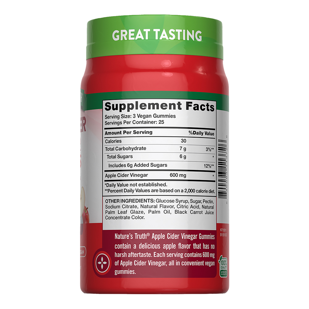 Nature's Truth Apple Cider Vinegar 600mg Gummies