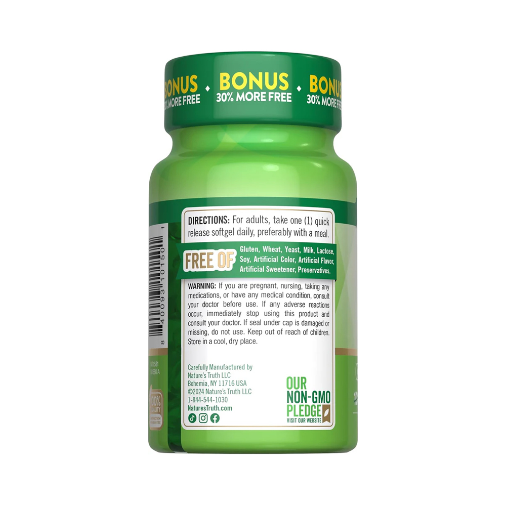 Nature's Truth Vitamina D3 1000 IU Cápsulas Blandas