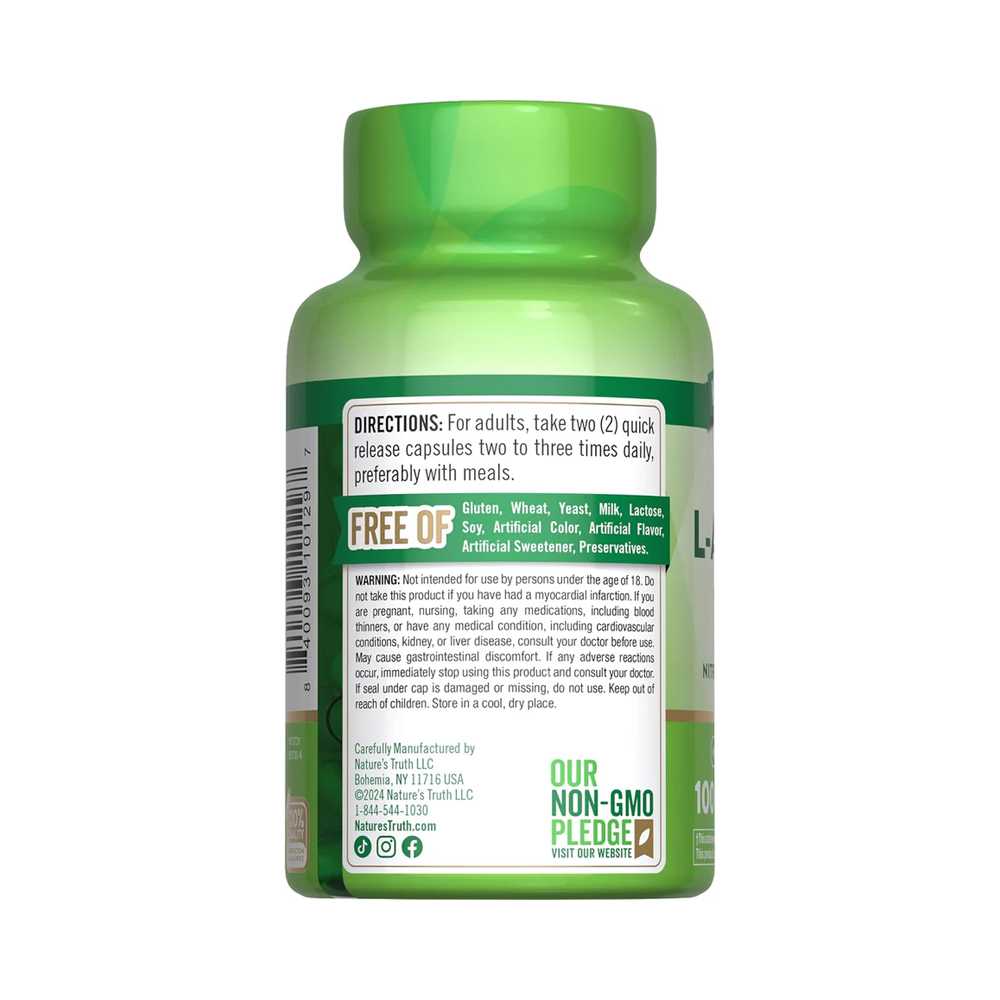Nature's Truth L-Arginine 500mg Cápsulas