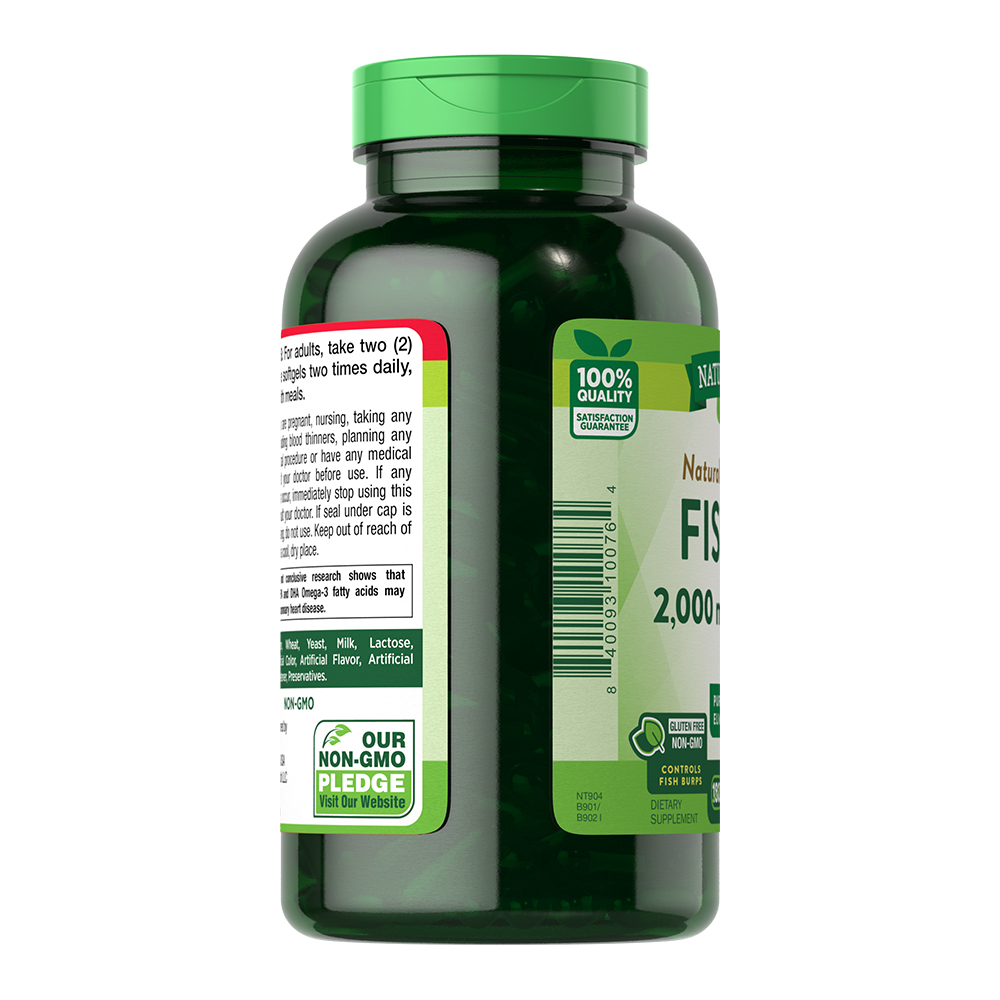 Nature's Truth Fish Oil 2000mg Sabor Limón Cápsulas Blandas