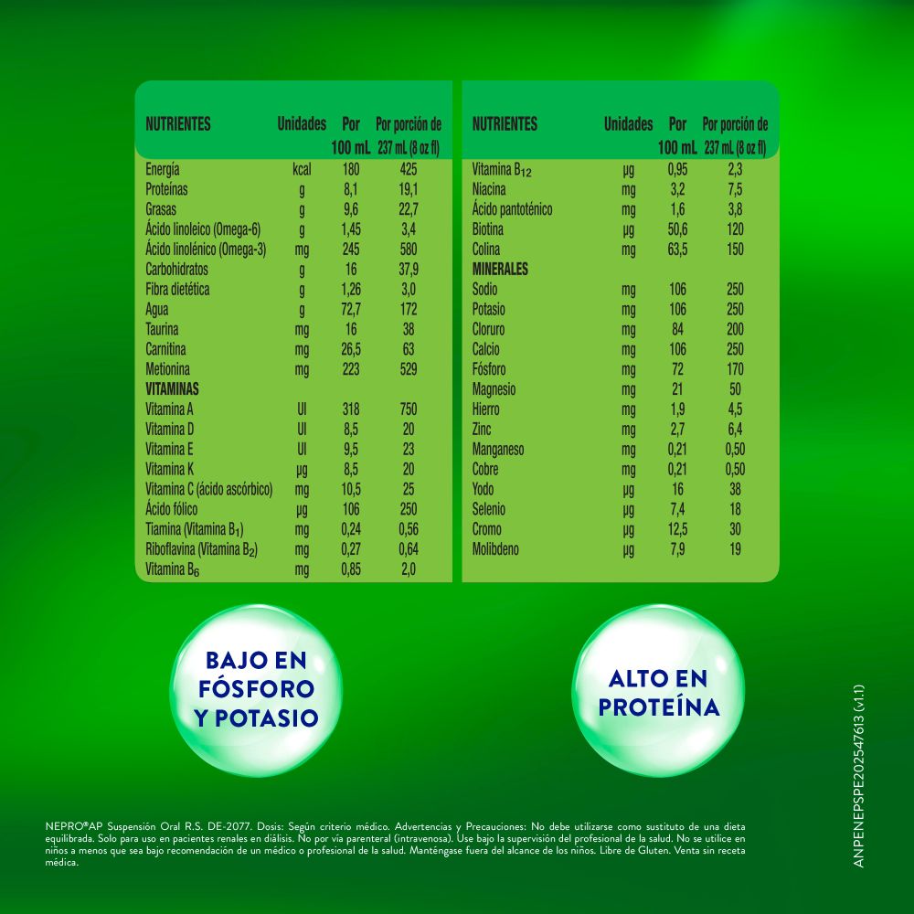 Nepro AP Suspensión Oral Sabor Vainilla