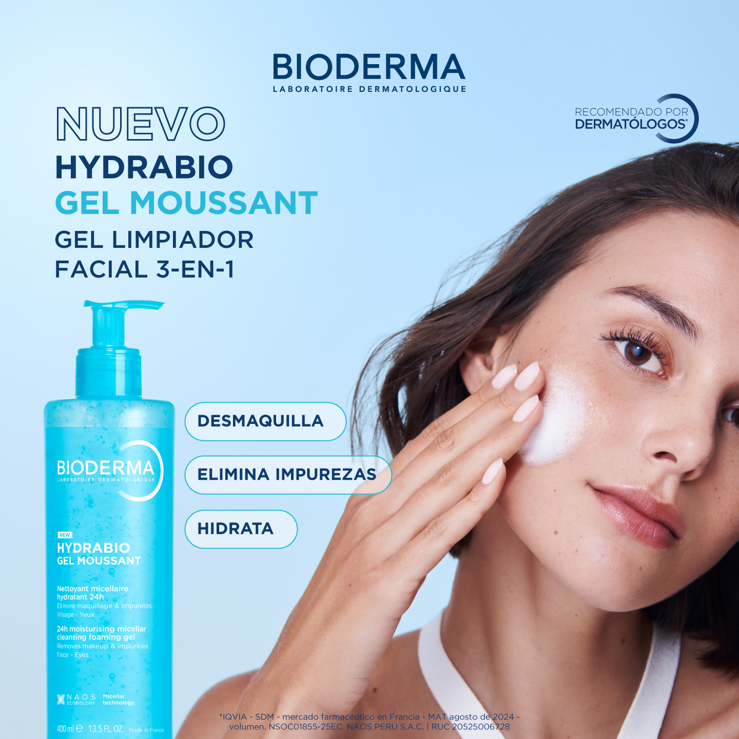 Hydrabio Moussant Gel De Limpieza Bioderma