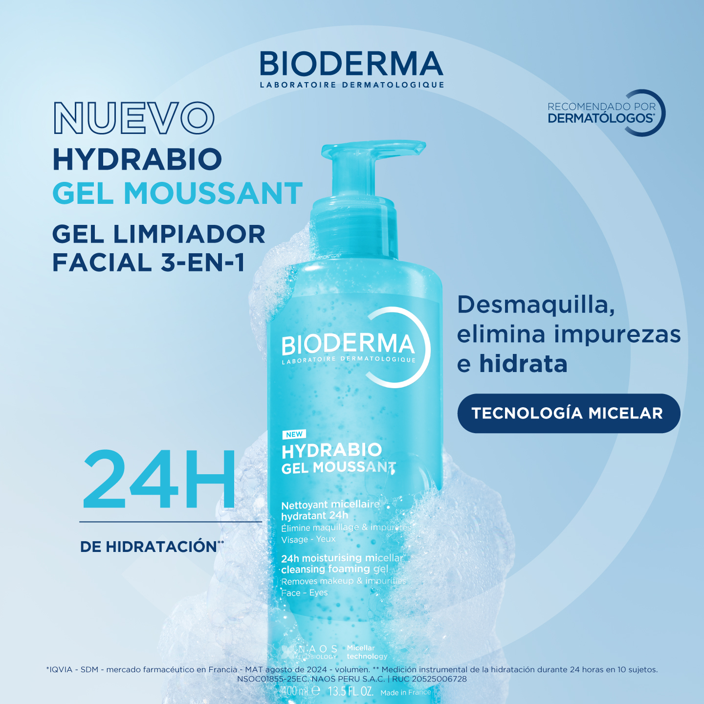 Hydrabio Moussant Gel De Limpieza Bioderma